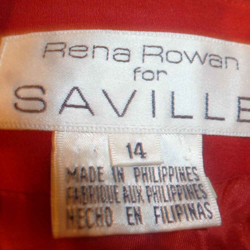 Rena Rowan Saville Women's Blazer Jacket with tie belt– Size 14 – Red – Like New - Picture 8 of 8